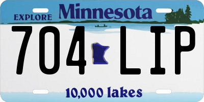 MN license plate 704LIP