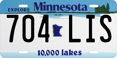 MN license plate 704LIS