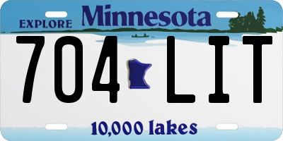 MN license plate 704LIT