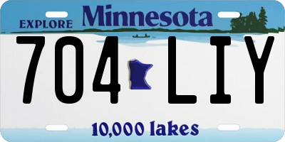 MN license plate 704LIY