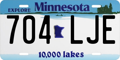 MN license plate 704LJE