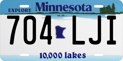 MN license plate 704LJI