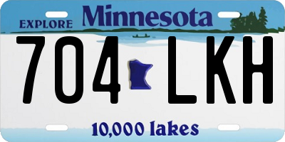 MN license plate 704LKH