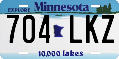 MN license plate 704LKZ