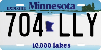 MN license plate 704LLY