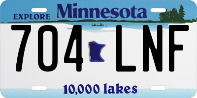 MN license plate 704LNF