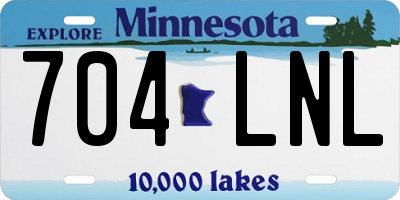 MN license plate 704LNL