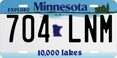 MN license plate 704LNM