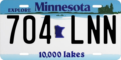 MN license plate 704LNN