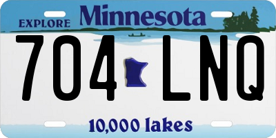 MN license plate 704LNQ