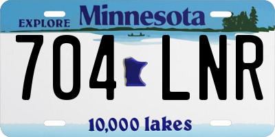MN license plate 704LNR