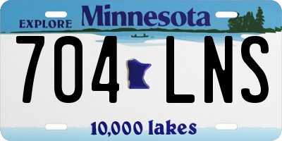 MN license plate 704LNS