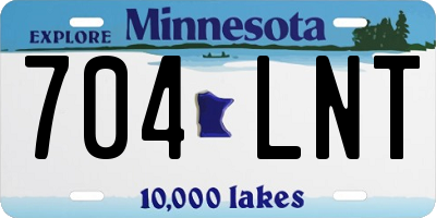 MN license plate 704LNT