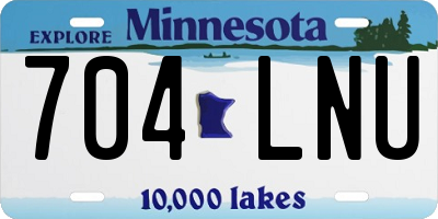 MN license plate 704LNU