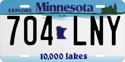 MN license plate 704LNY