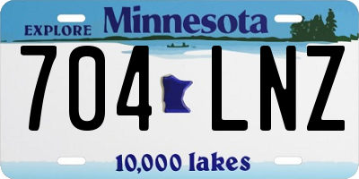 MN license plate 704LNZ
