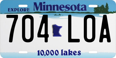 MN license plate 704LOA