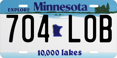 MN license plate 704LOB
