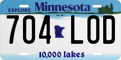 MN license plate 704LOD