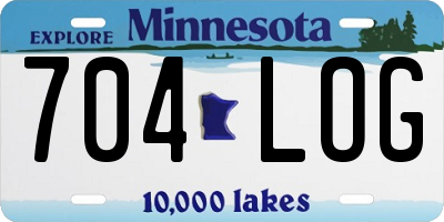 MN license plate 704LOG