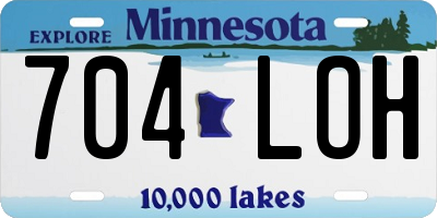 MN license plate 704LOH