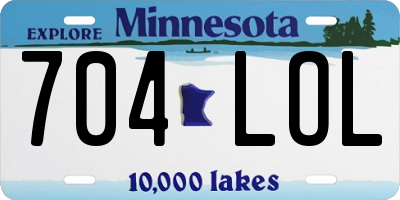 MN license plate 704LOL