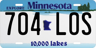 MN license plate 704LOS