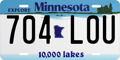 MN license plate 704LOU