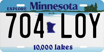 MN license plate 704LOY