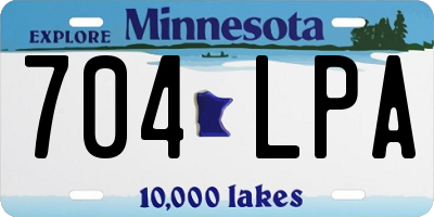 MN license plate 704LPA