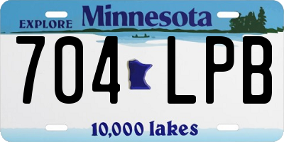 MN license plate 704LPB