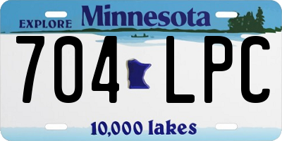 MN license plate 704LPC