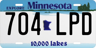 MN license plate 704LPD