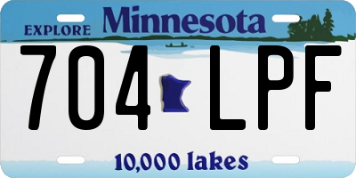 MN license plate 704LPF