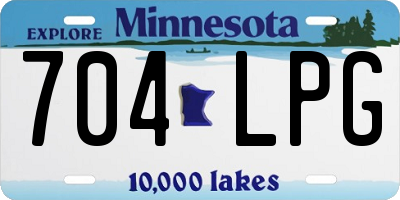 MN license plate 704LPG
