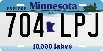 MN license plate 704LPJ