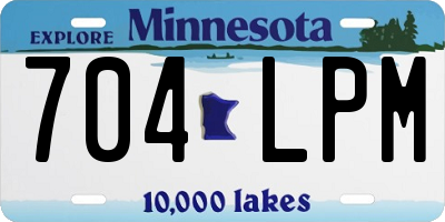 MN license plate 704LPM