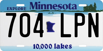 MN license plate 704LPN