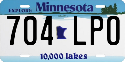 MN license plate 704LPO