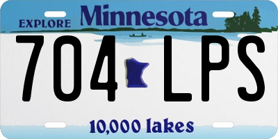 MN license plate 704LPS