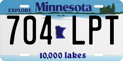 MN license plate 704LPT