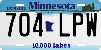 MN license plate 704LPW