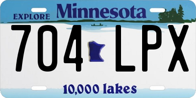 MN license plate 704LPX