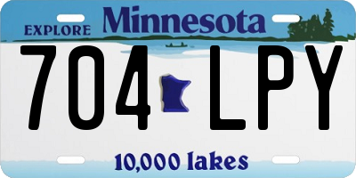 MN license plate 704LPY