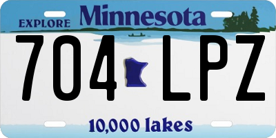 MN license plate 704LPZ