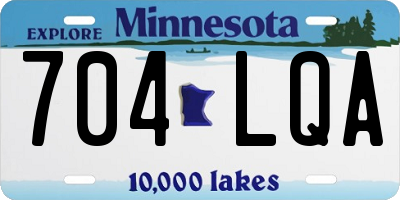 MN license plate 704LQA