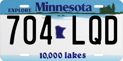 MN license plate 704LQD