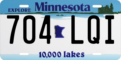 MN license plate 704LQI