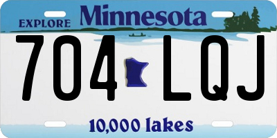 MN license plate 704LQJ