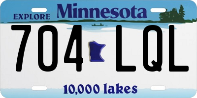 MN license plate 704LQL